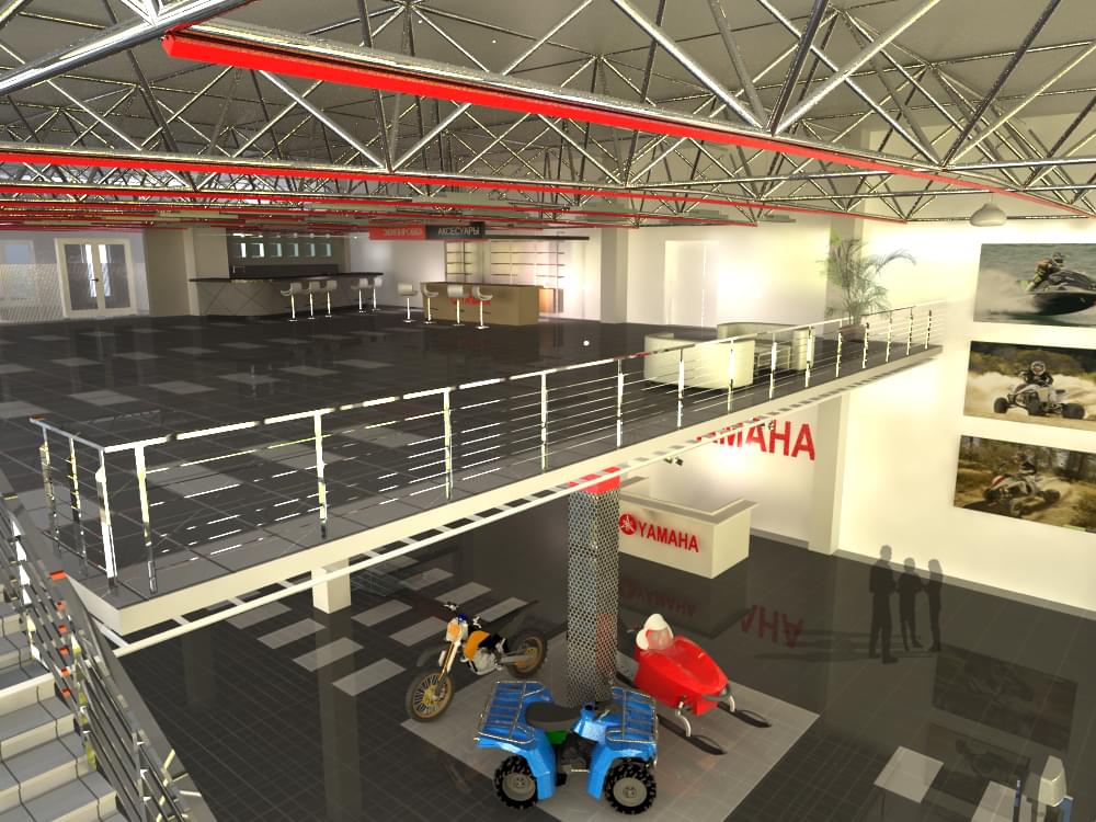 Интерьерные решения в торгово-административном здании по пр. Металлургов в г. Красноярске