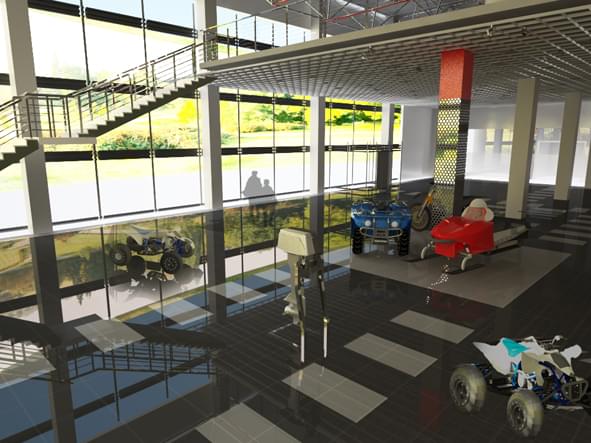 Интерьерные решения в торгово-административном здании по пр. Металлургов в г. Красноярске